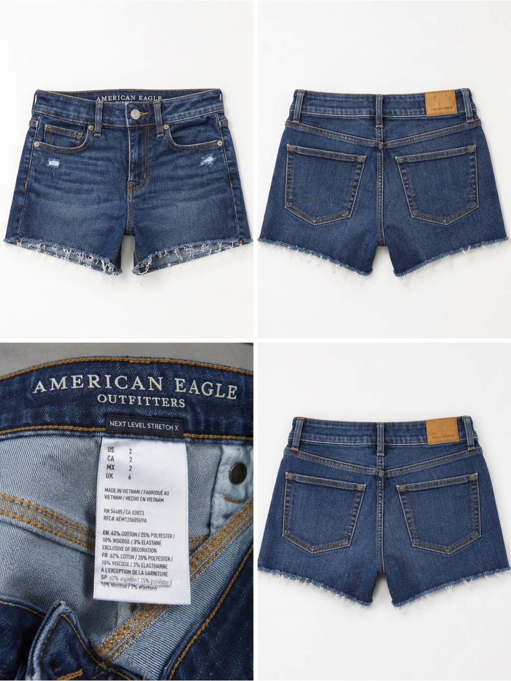 American Eagle Outfitters Medium Blue Denim Cutoff Shorts
